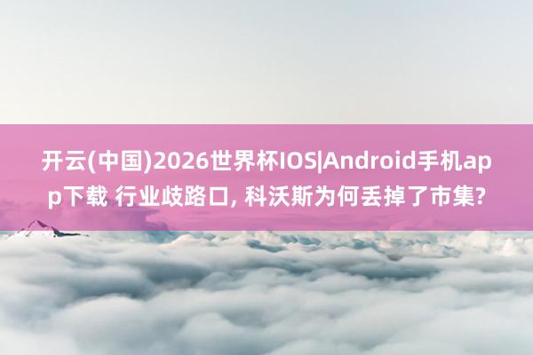 开云(中国)2026世界杯IOS|Android手机app下载 行业歧路口, 科沃斯为何丢掉了市集?