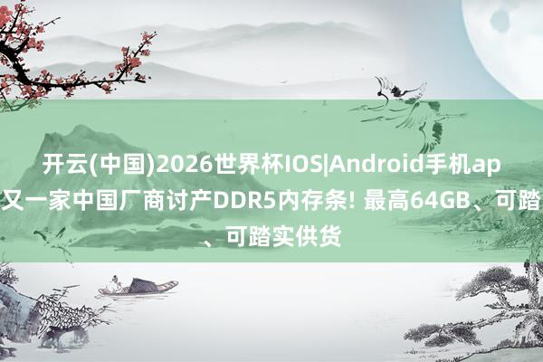 开云(中国)2026世界杯IOS|Android手机app下载 又一家中国厂商讨产DDR5内存条! 最高64GB、可踏实供货