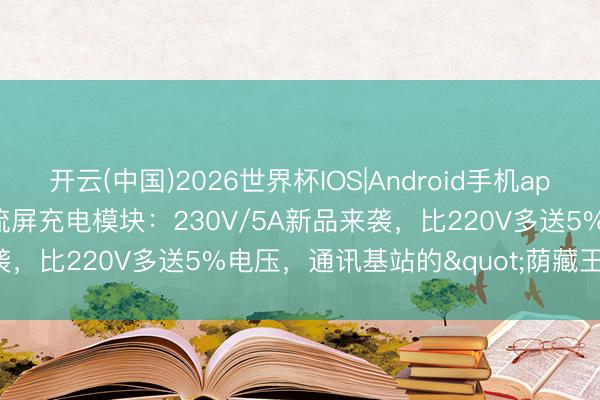 开云(中国)2026世界杯IOS|Android手机app下载 AUM05A230A直流屏充电模块:230V/5A新品来袭,比220V多送5%电压,通讯基站的"荫藏王者"