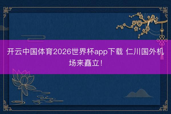 开云中国体育2026世界杯app下载 仁川国外机场来矗立！