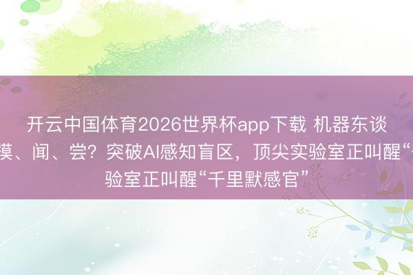 开云中国体育2026世界杯app下载 机器东谈主何时学会摸、闻、尝?突破AI感知盲区,顶尖实验室正叫醒“千里默感官”